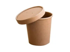 Miska papierowa na zupę kraft 350 ml 12oz 25 szt 44100 (WIECZKO KUPISZ OSOBNO)
