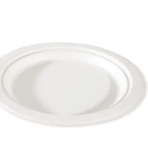 Talerz cateringowy  z pulpy trzciny cukrowej 23 cm 50 szt