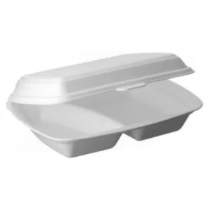 Pojemnik styropianowy menubox lunchbox dwukomorowy XPS 100 szt