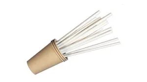 Słomki papierowe białe długie do piwa/drinków 8x210 mm 250 szt