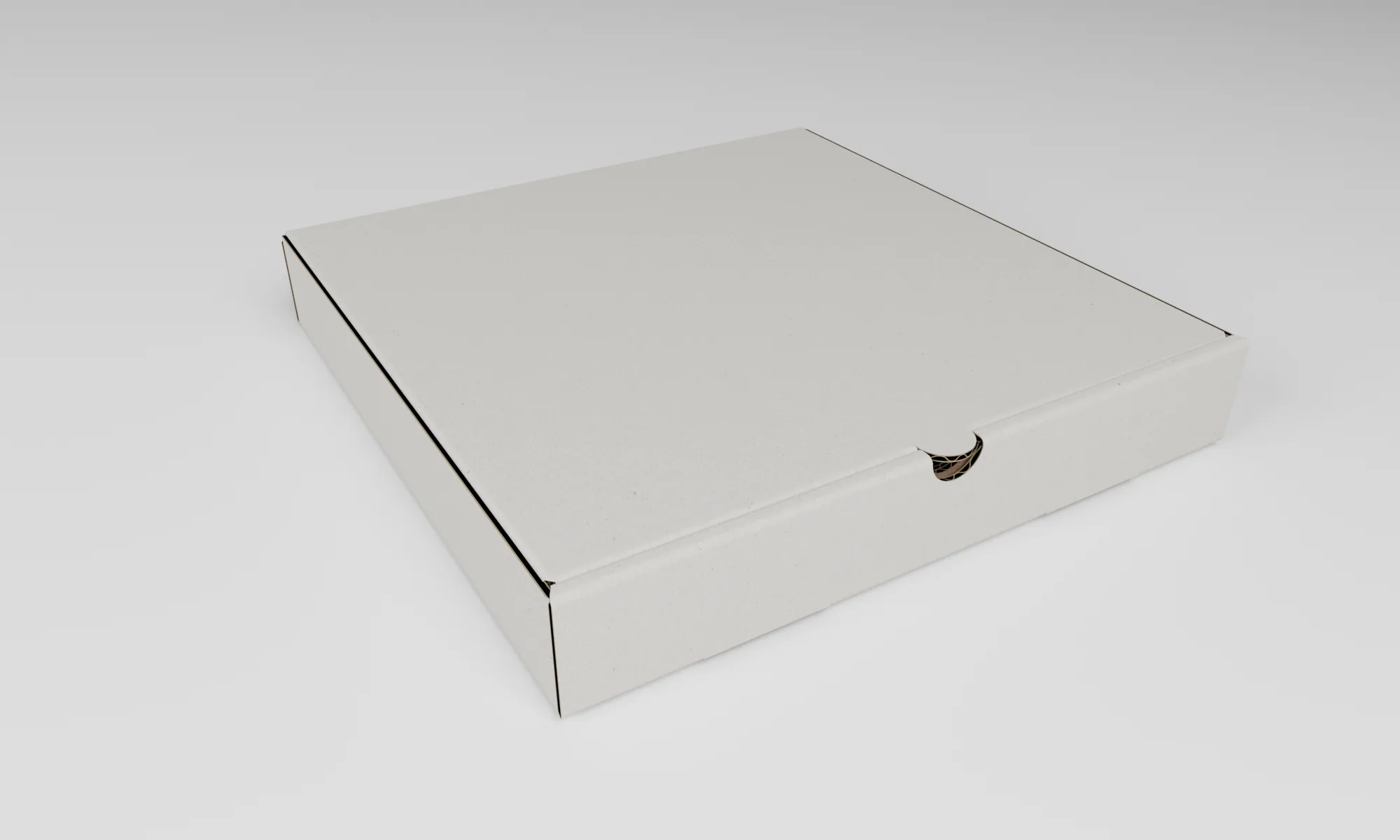 Pudełko na pizzę biało szare 25 x 25 cm Fala B 50 szt Pudełko na pizzę biało szare 25 x 25 cm Fala B 50 szt - obrazek 3