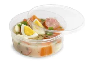 Wielorazowa miska transparentna na zupę 350 ml 50 szt fi125 PRE125/350C