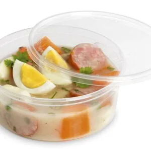 Wielorazowa miska transparentna na zupę 350 ml 50 szt fi125 PRE125/350C