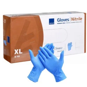Rękawiczki nitrylowe NIEBIESKIE rozmiar XL 100 szt ABENA