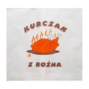 KURCZAK Z ROŻNA torebka papierowa na całego kurczaka 100 szt
