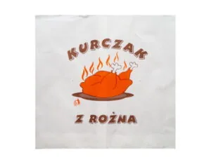 KURCZAK Z ROŻNA torebka papierowa na połówkę kurczaka 100 szt