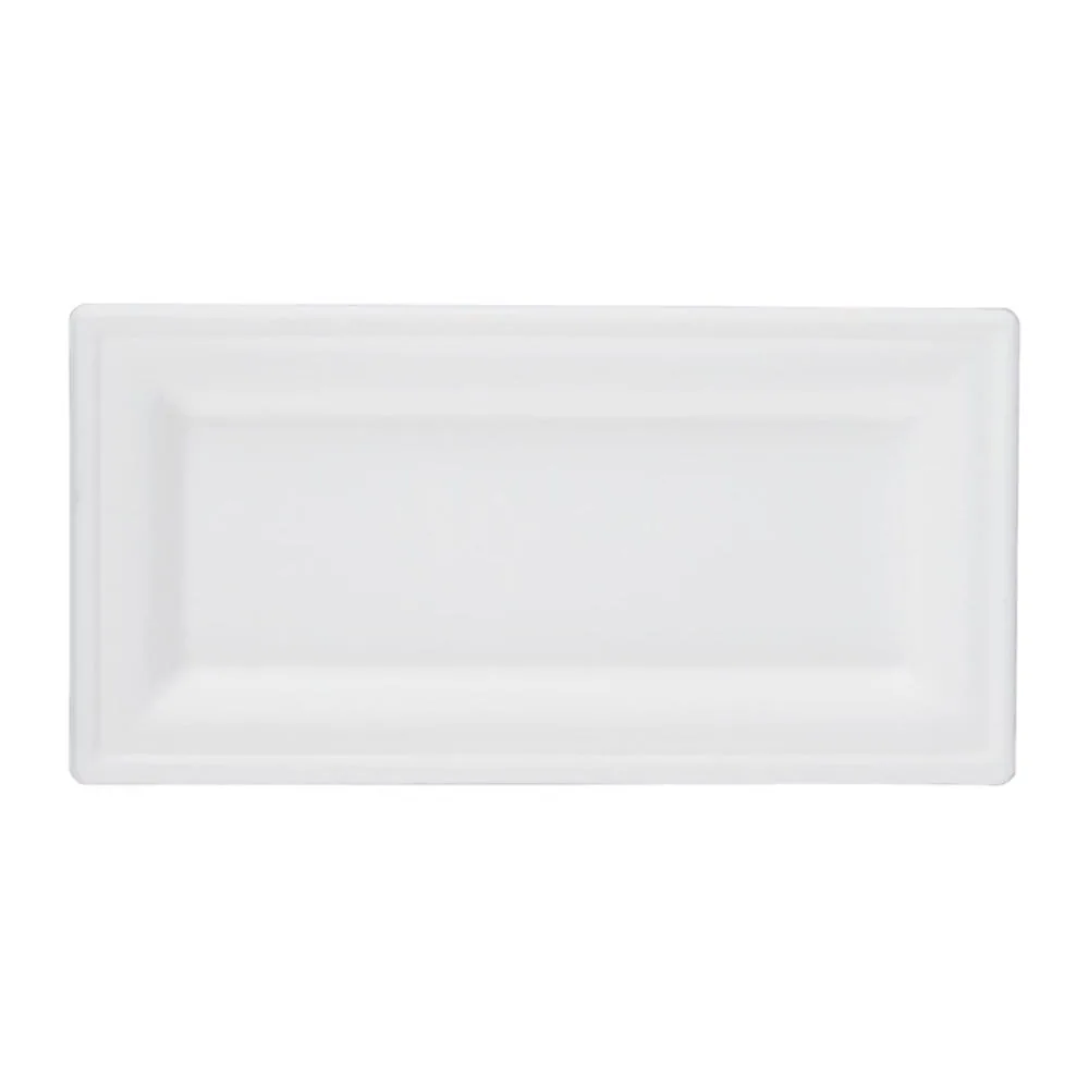 Tacka grillowa z trzciny cukrowej 100% ekologiczna 26×13 cm 50 szt Tacka grillowa z trzciny cukrowej 100% ekologiczna 26x13 cm 50 szt