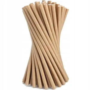 Słomki papierowe KRAFT do piwa/drinków 8x210 mm 250 szt