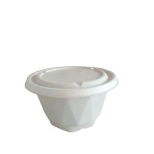 Pokrywka do misek DIAMENT z pulpy EKO do sałatek  średnica 16 cm 50 szt (POJEMNIK OSOBNO)