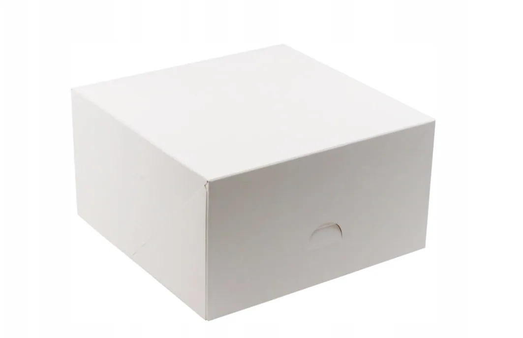Pojemnik cukierniczy papierowy 26x26x12 cm biały 15 szt Pojemnik cukierniczy papierowy 26x26x12 cm biały 15 szt