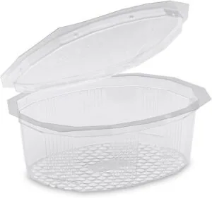 Pojemnik owalny 370 ml z pokrywką na zawiasie 50 szt M370 GUILLIN
