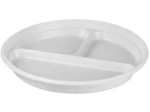 Talerze plastikowe trójdzielne PREMIUM 22 CM 100 szt MW473222501