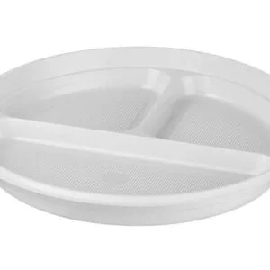 Talerze plastikowe trójdzielne PREMIUM 22 CM 100 szt MW473222501
