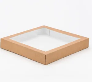 Opakowanie papierowe na SUSHI z okienkiem PET  25x25x5 cm 50 szt P10277