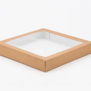 Opakowanie papierowe na SUSHI z okienkiem PET  25x25x5 cm 50 szt P10277