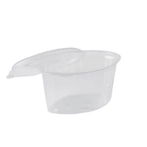 Pojemnik na sos w formie łódeczki z łączonym wieczkiem  80 ml 50 szt R-PET ELI76