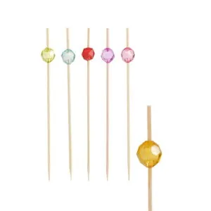 Fingerfood - patyczki, 12 cm, paleta barw, `Pearl` 40 szt., PAP84671
