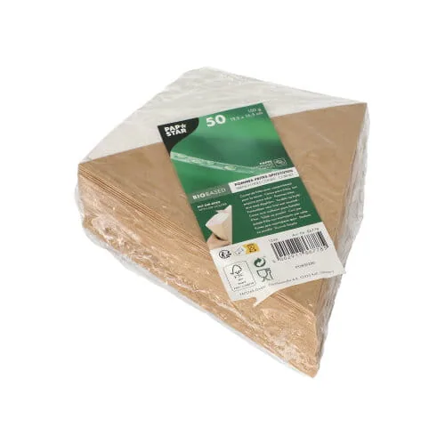Rożek na frytki z miejscem na DIP `pure` 19,5 cm x 16,5 cm, brązowy /biały, pojemność 100 g 50 szt 86778 Rożek na frytki z miejscem na DIP `pure` 19,5 cm x 16,5 cm, brązowy /biały, pojemność 100 g 50 szt 86778 - obrazek 2