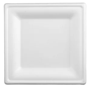 Ekologiczny talerz  kwadratowy z trzciny cukrowej 20x20 cm 50 szt 0% plastiku