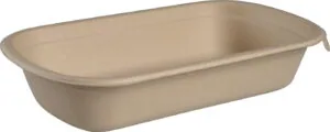 EKO Lunch Box jednokomorowy z trzciny cukrowej 750 ml,   22,9 x 13, 4 x 4,4 cm  125 szt (POKRYWKA OSOBNO)