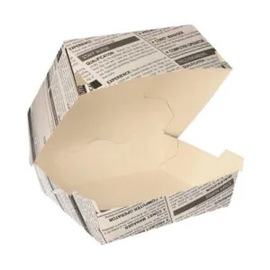 87521 Opakowanie hamburger / burger duży 12,5x12,5x7 cm NEWSPRINT 50 szt