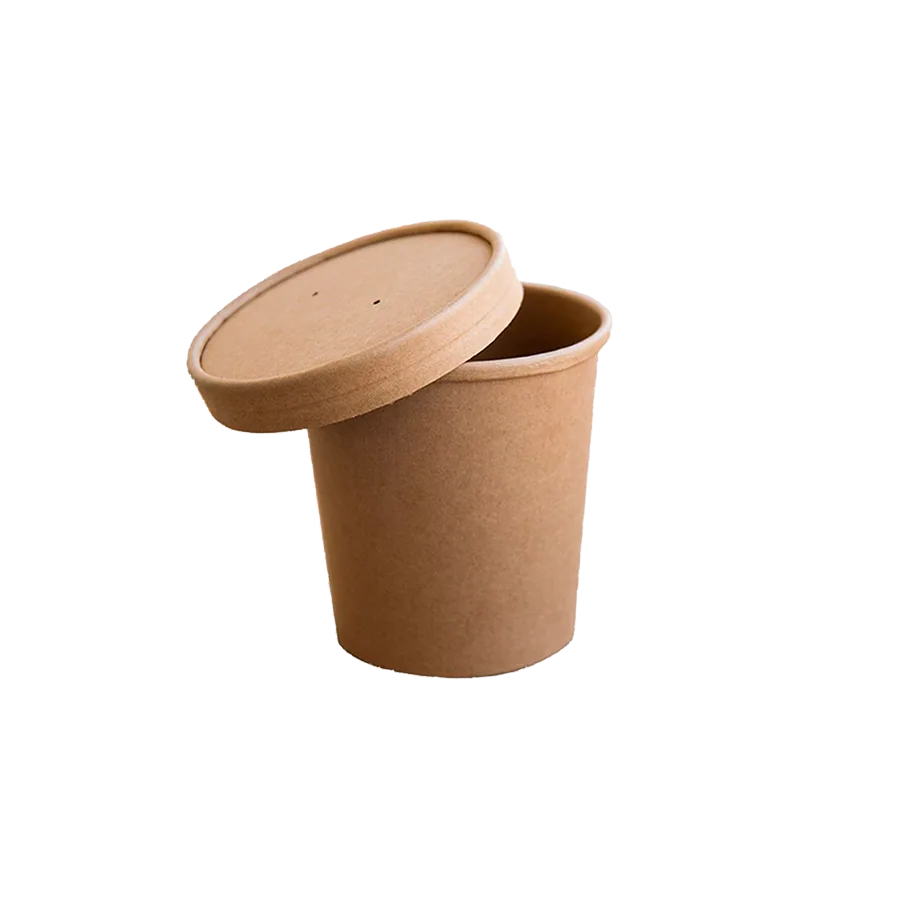 Pojemnik papierowy na zupę lub ramen papierowy kraft 26OZ 750 ml 25 SZT Pojemnik papierowy na zupę lub ramen papierowy kraft 26OZ 750 ml 25 SZT