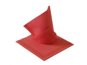Serwetka TENDANCE 38x38 cm 50 szt czerwone z paskiem 2-warstwy