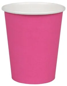 Różowy  kubek papierowy do kawy, herbaty 250 ml 50 szt 132662