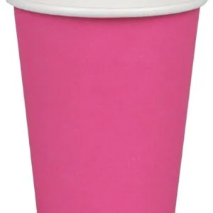Różowy  kubek papierowy do kawy, herbaty 250 ml 50 szt 132662