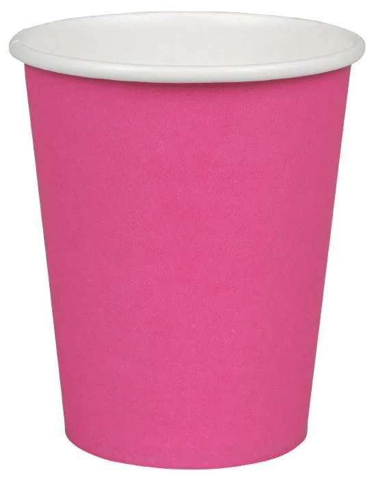 Różowy kubek papierowy do kawy, herbaty 250 ml 50 szt 132662 Różowy kubek papierowy do kawy, herbaty 250 ml 50 szt 132662
