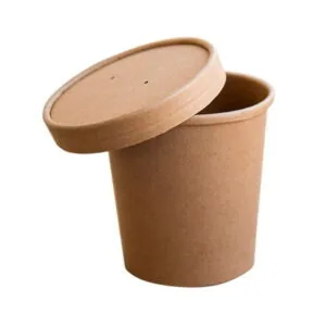 Pojemnik papierowy kraft na zupę 16OZ 470 ml A`25 (POKRYWKA SPRZEDAWANA OSOBNO)