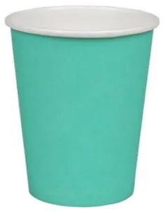 Turkusowy kubek papierowy do kawy, herbaty 250 ml 50 szt
