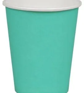 Turkusowy kubek papierowy do kawy, herbaty 250 ml 50 szt