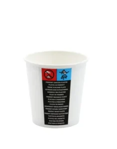 Biały kubek papierowy do espresso 100 ml 100 szt KRAM