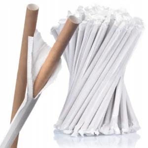 Słomka Papierowa KRAFT Pakowana Pojedyńczo FI 8 250 szt