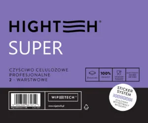 Czyściwo białe przemysłowe celuloza dwuwarstwowa 200  m 1 rolka HIGHTECHMAX CH-107