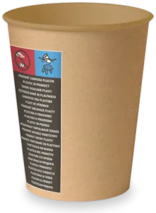 Kubek papierowy do kawy, herbaty KRAFT brązowy 250 ml 50 SZT