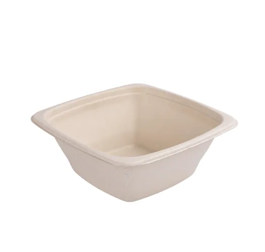 Miska kwadratowa z trzciny cukrowej 950 ml A`50 32OZ (WIECZKO OSOBNO) Miska kwadratowa z trzciny cukrowej 950 ml A`50 32OZ (WIECZKO OSOBNO)