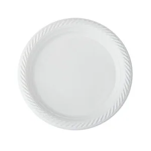 Talerze plastikowe białe 22 cm 100 szt  REUSE 45907