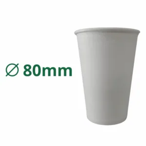 Kubek papierowy biały 300 ml  0% PLASTIKU 50 szt średnica 8 cm VENDING