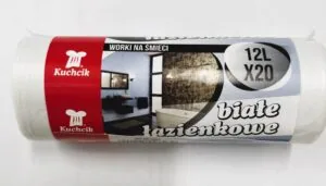 Worki na śmieci BIAŁE 12 l 20 szt