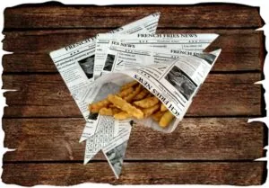 Opakowanie papierowe na FRYTKI torebka 125 g 200 szt R-125