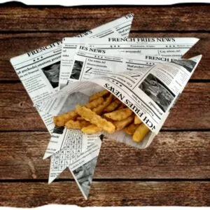Opakowanie papierowe na FRYTKI torebka 250 g 200 szt R-250