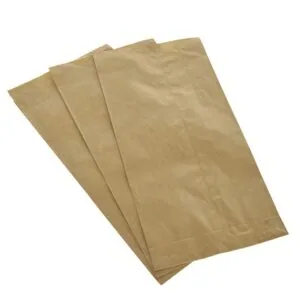 Torebka fałdowa z okienkiem 350x200x90 mm BRĄZOWA 1000 szt
