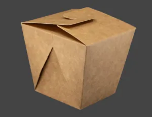 KEBAB BOX na makaron, dania na wynos KRAFT 500 ml 75 szt BEZ PLASTIKU