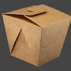 KEBAB BOX na makaron, dania na wynos KRAFT 500 ml 75 szt BEZ PLASTIKU