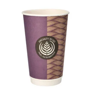 Kubek papierowy do kawy, herbaty 400 ml podwójna ścianka To Go 20 szt