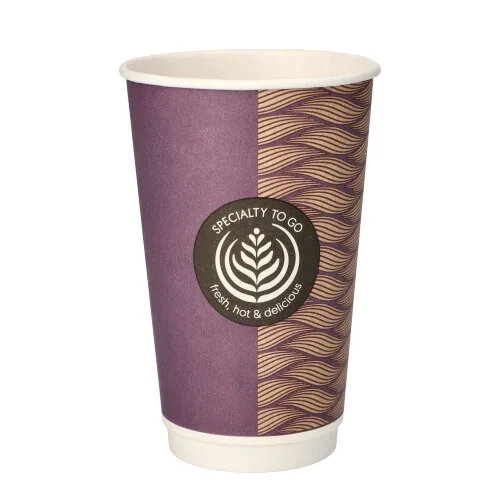 Kubek papierowy do kawy, herbaty 400 ml podwójna ścianka To Go 20 szt Kubek papierowy do kawy, herbaty 400 ml podwójna ścianka To Go 20 szt