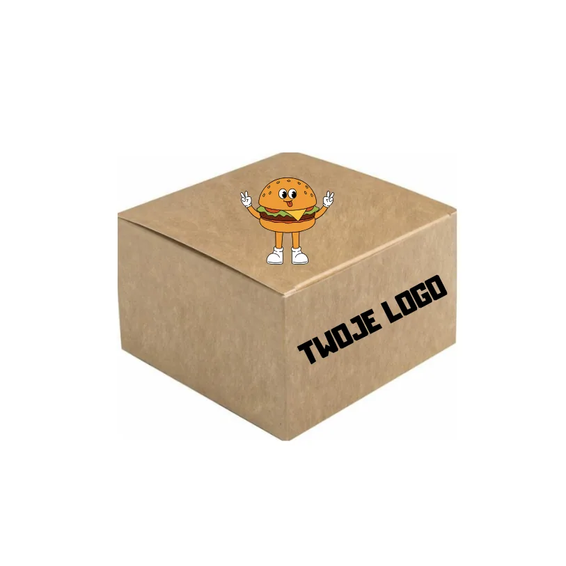 Opakowanie hamburger / burger GIGANT z nadrukiem 13,6×13,6×9,4 cm 100 szt Opakowanie hamburger / burger GIGANT z nadrukiem 13,6x13,6x9,4 cm 100 szt