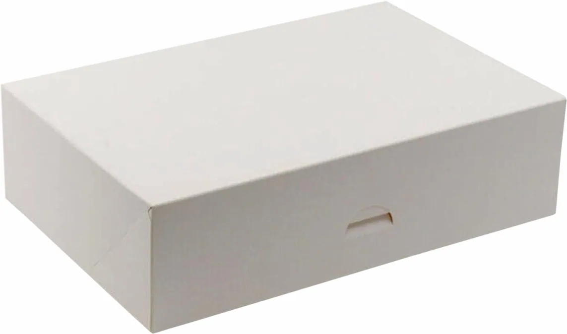 Pojemnik cukierniczy papierowy 21×12,5×7 cm biały 50 SZT Pojemnik cukierniczy papierowy 21x12,5x7 cm biały 50 SZT